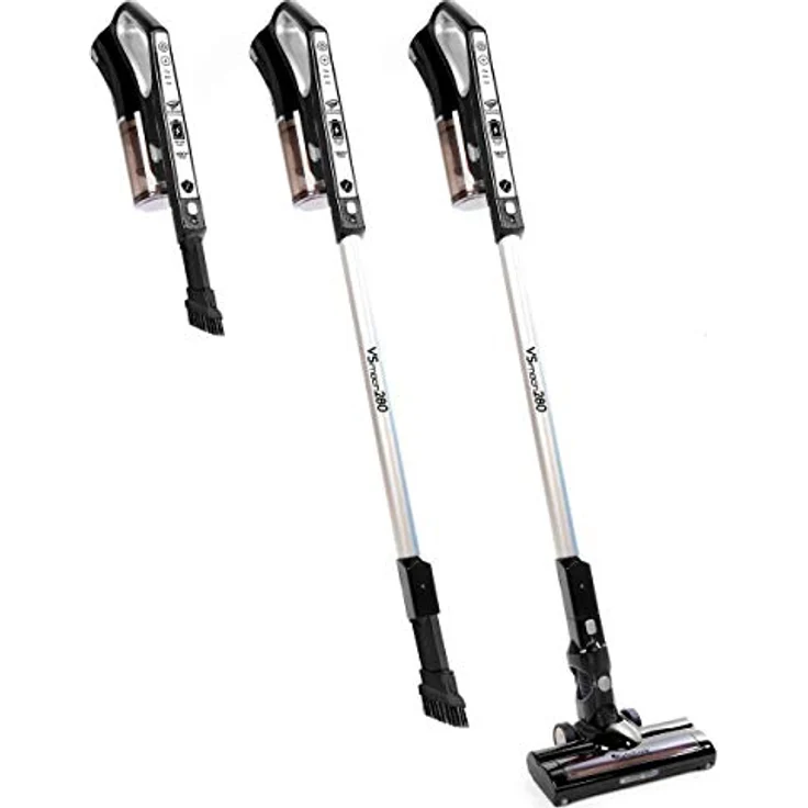 22.2 V Akku Staubsauger LI-ION Multi-Zyklon mit rotierender Bodenbürste Handstaubsauger Stiel Akku Sauger Bodensauger – Bild 1