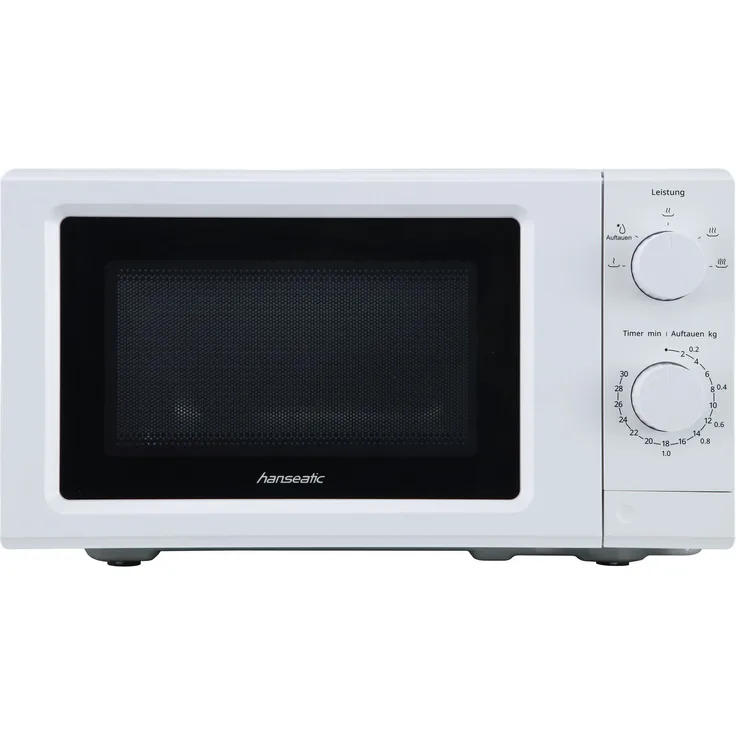Hanseatic Mikrowelle HM19W1M, 19 l, 700 W, mit Auftaufunktion und 5 Leistungsstufen, schwarz