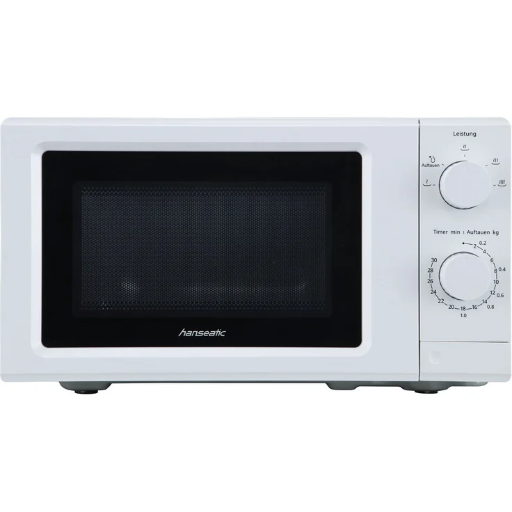 Hanseatic Mikrowelle HM19W1M, 19 l, 700 W, mit Auftaufunktion und 5 Leistungsstufen, schwarz