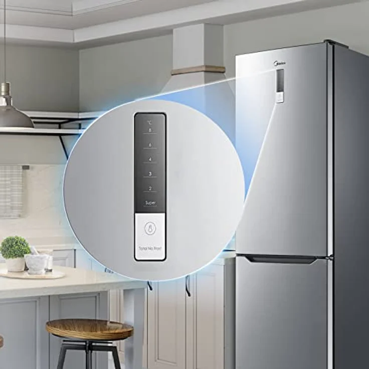 Midea MDRB424FGE02OA Kühl-/Gefrierkombination/188 cm Höhe/NoFrost/Elektronische Steuerung/Super-Kühlfunktion/235 kWh/Jahr/224L Kühlteil/86L Gefrierteil – Bild 4