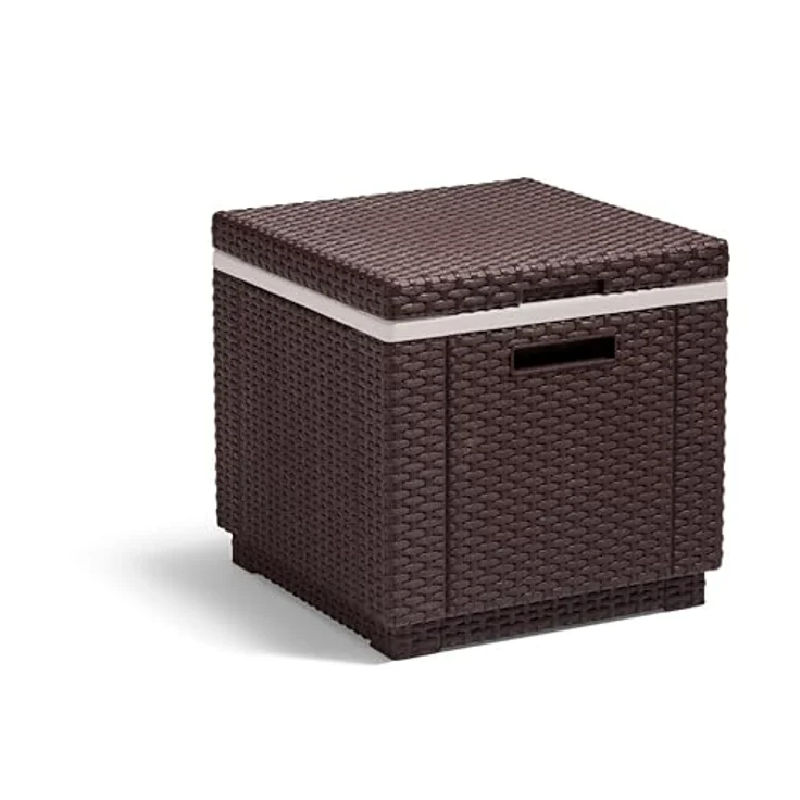 Allibert Beistelltisch-Kühlbox Ice Cube 40 Liter, braun – Bild 3