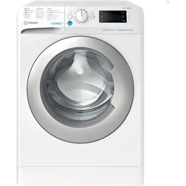 INDESIT BWE 91496X WSV EE, 9 kg Frontlader Waschmaschine mit 1400 U/min, weiß, Energieeffizienzklasse A, Schnellwaschprogramm, Eco-Programm