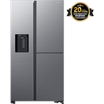 Samsung Side-by-Side mit Food Showcase-Tür und Wassertank, 628 L Edelstahl Look