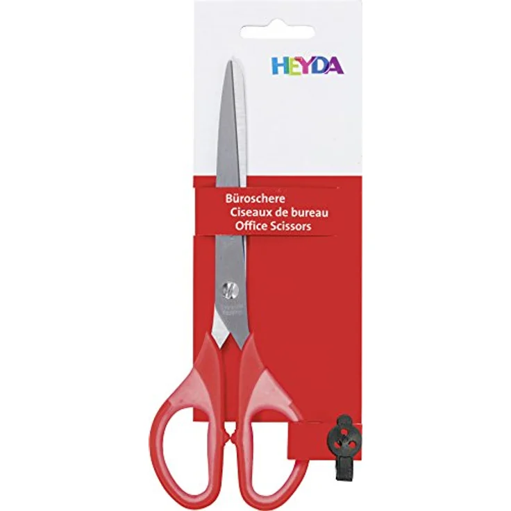 Heyda 204809423 Universalschere Colour Code (18 cm mit Soft-Touch-Einlage) rot - red – Bild 3