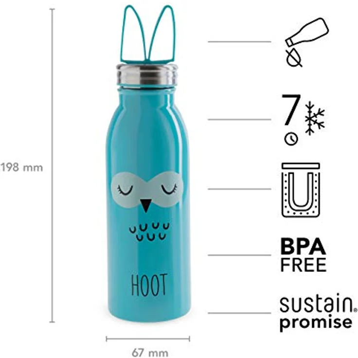 ALADDIN Thermosflasche, Edelstahl, Eule, 0,43 Liter – Bild 4