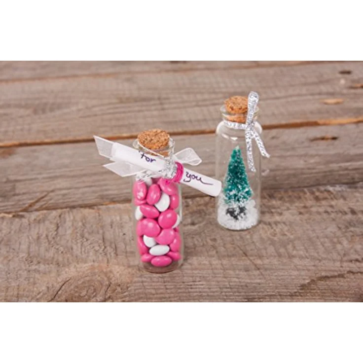 Rayher Glasfläschchen, mit Kork-Deckel, 20 ml, ∅ 2,3 cm, klar, 3er Set – Bild 5