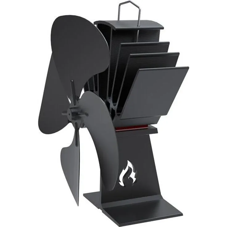 Aduro Kaminofen-Ventilator schwarz, effektive Verteilung der Warmluft mit max. 255 m³/h