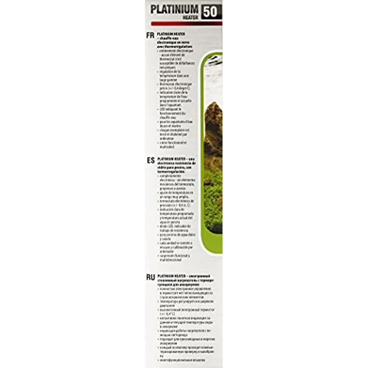 AquaEl Platinium Heater, 50 W Aquarienheizer mit elektronischem Thermostat, für 15-50 Liter, Temperaturbereich 20-33°C – Bild 7