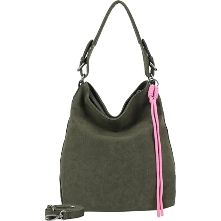 Fritzi aus Preußen Bitzi01 Suede Jacky Schultertasche, 34 cm, in hochwertigem Wildleder – Bild 1