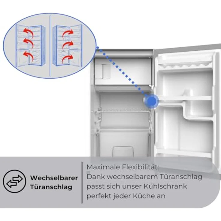 PKM Kühl-Gefrierkombination KS85.3EUB, Unterbau-Kühlschrank mit 81 Litern, 40 dB und Energieeffizienzklasse E, weiß – Bild 2