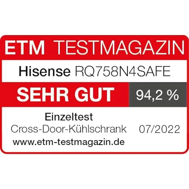 Hisense RQ758N4SAFE Side-by-Side-Kühlschrank, freistehend, schwarz, NoFrost, Energieklasse E – Bild 5