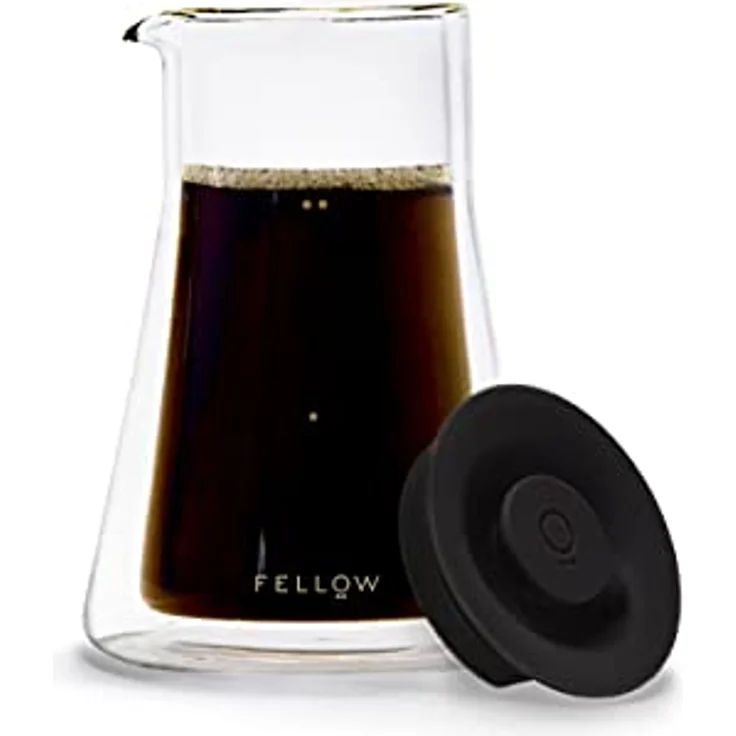 Fellow Doppelwandige Kaffeekanne mit mundgeblasenem Borosilikatglas (Tropfer [X] oder [XF] für das perfekte Kaffee/Wasser-Verhältnis) 24 Unzen Glas – Bild 1