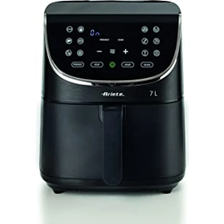 Ariete Airy Fryer 7L 4627, Heißluftfritteuse 7 Liter, 60-Minuten-Timer, LCD- und Touchscreen mit 12 Garstufen, Max Crisp Funktion, Max. Temperatur 200° C, Fassungsvermögen 2kg , 1700W, Schwarz – Bild 4