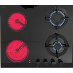 Gasline Gas-Kochfeld, Schwarz Glaskeramik, 2 Brenner, Thermoelektrische Zündsicherung