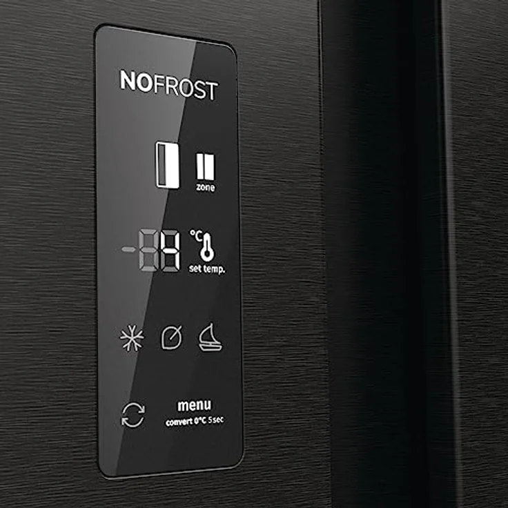 Gorenje NRR 9185 DABXL Side by Side Kühl-Gefrierkombination, EEK D, Convert Active, No Frost Plus, Multi Flow Kühlung, Fast Freeze, LED Display, Inverter Kompressor, schwarz - Preisvergleich – Bild 5