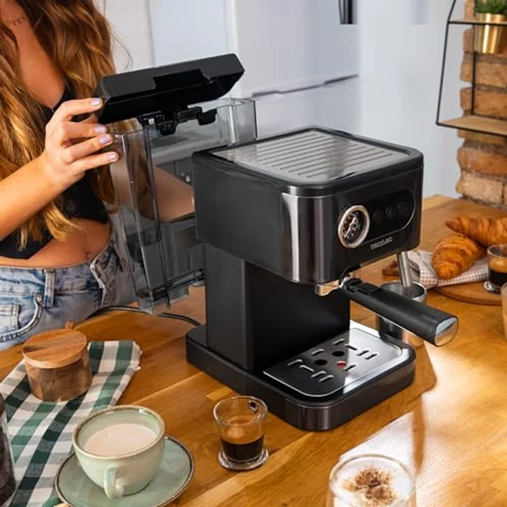 Cecotec Power Espresso 20 Pro, Espressomaschine in Dark Inox mit 20 bar Druckpumpe und 1,5-Liter-Wassertank – Bild 8