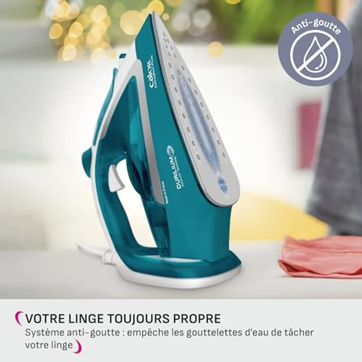 Calor EASYGLISS Plus, Bügeln, 2500 W, Dampfstoß 40 g-min, Dampfstoß 195 g-min, FV5719C0, türkis – Bild 7