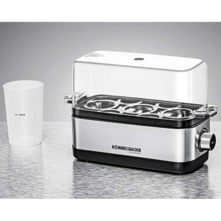 Rommelsbacher ER 300 Eierkocher bis 3 Eier, 300W, inkl. Messbecher mit Eipick – Bild 3
