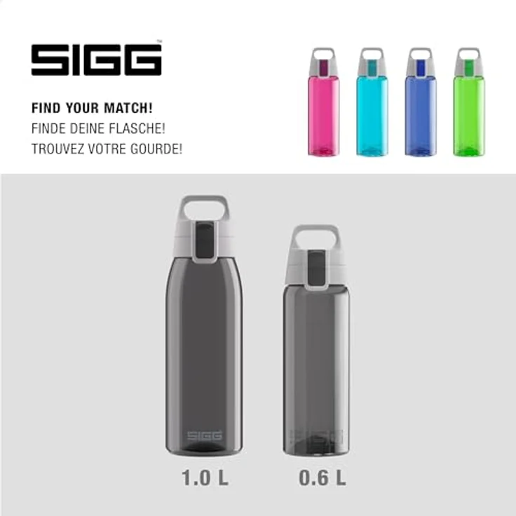 SIGG Total Colour Trinkflasche, Anthracite, 600ml – Bild 6