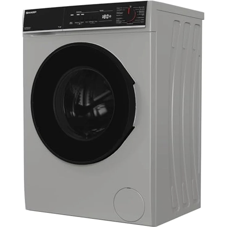 Sharp ES-PRO714SA-DE Waschmaschine, 7kg, 1400 U/min, Silber, SoftTouch-Bedienung, AquaStop, 15 Programme, AllergySmart – Bild 5