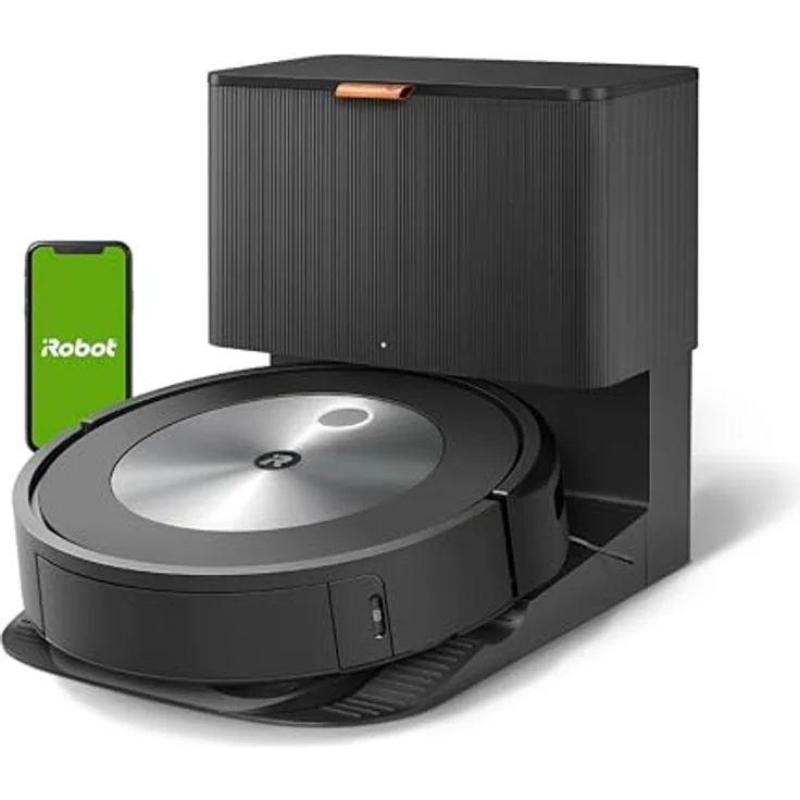 iRobot® Roomba® j7+ WLAN-fähiger Saugroboter mit automatischer Absaugstation, Kartierung und Zwei Gummibürsten für alle Böden -Objekterkennung und -vermeidung - Lernt und kartiert – Bild 1