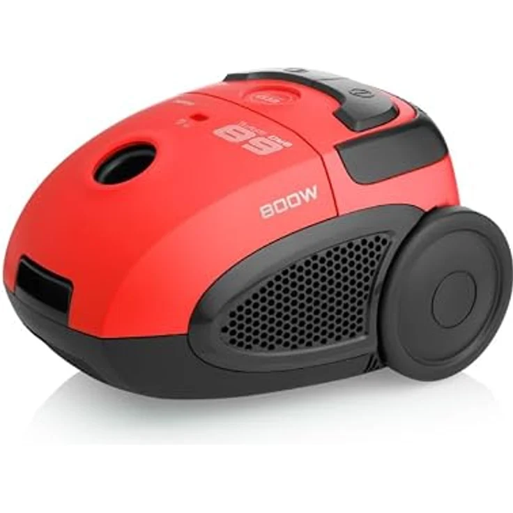HYUNDAI ELECTRONICS Bodenstaubsauger mit Beutel VC068R | 800W Motor | 2l Volumen | Rot – Bild 4