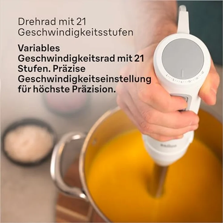 Braun Stabmixer Braun MQ50236MWH, Stabmixer für Küchenanwendungen mit individueller Geschwindigkeitsanpassung – Bild 5