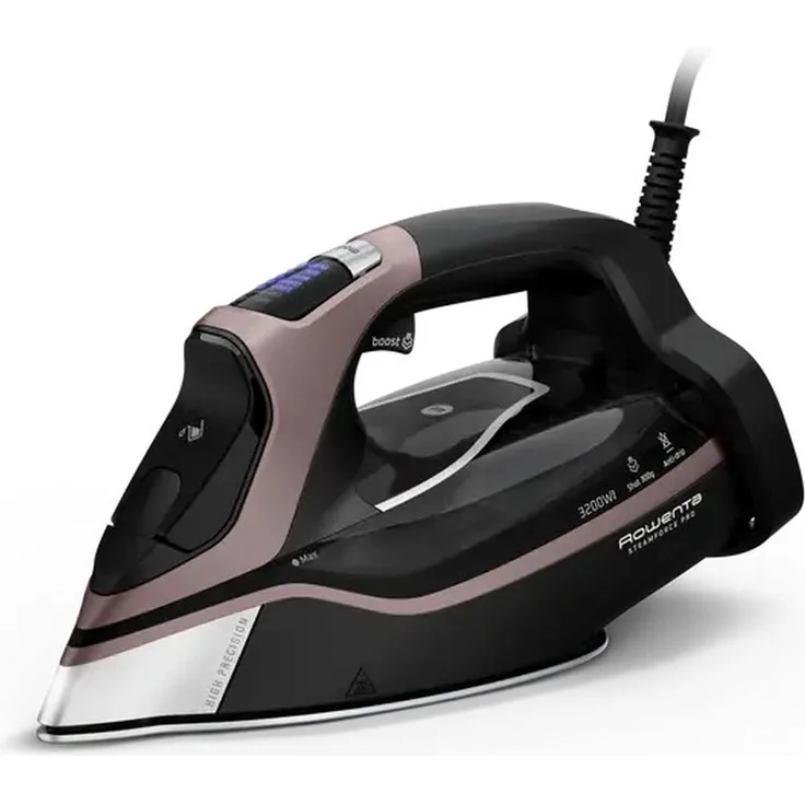 Rowenta DW9522 Steam Force Pro, Dampfbügeleisen mit 3200 W, Edelstahlsohle, 50 g/min Dampfabgabe, 350 ml Wassertank