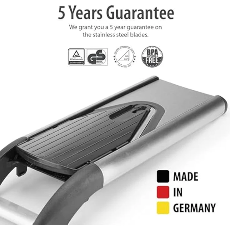 Börner Gemüsehobel V6 ExclusiveLine Basis Set, Kunststoff, nur zum Schneiden von Scheiben – Bild 4