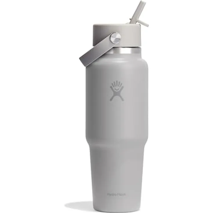 Hydro Flask - Travel Bottle 946 ml (32 oz) - Isolierte Edelstahl-Wasserflasche mit TempShield-Vakuumisolierung und auslaufsicherem Flex-Trinkhalm-Verschluss - Birch