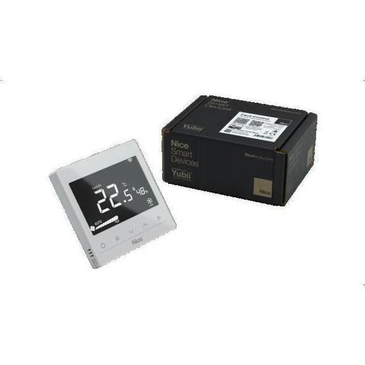 Aeotec Z-Wave Fan Coil Thermostat, präzise Raumtemperaturregelung mit kapazitiven Touch-Tasten und modernem Glas-Design