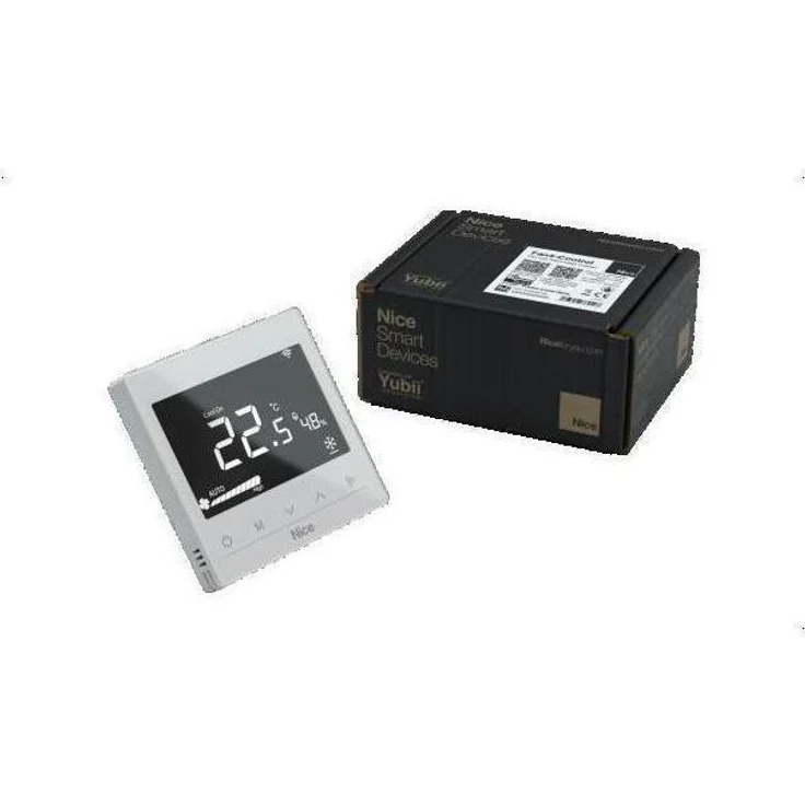 Aeotec Z-Wave Fan Coil Thermostat, präzise Raumtemperaturregelung mit kapazitiven Touch-Tasten und modernem Glas-Design