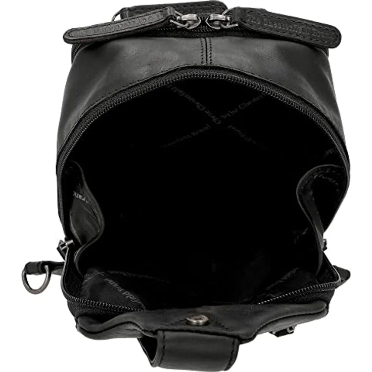 The Chesterfield Brand Riga Crossbodybag, Sling Bag aus 100% Leder, schwarz, mit mehreren Fächern und Zipperverschluss – Bild 6