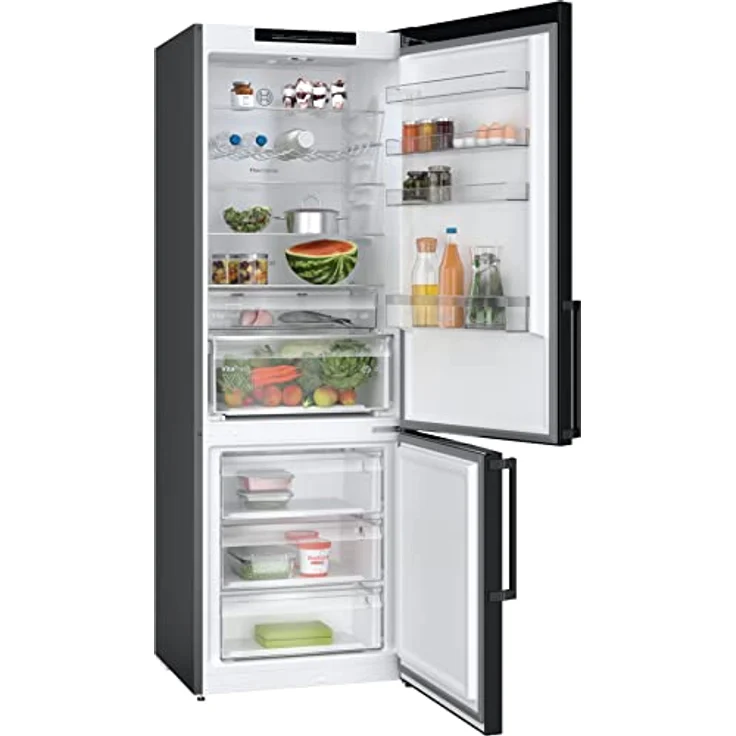 BOSCH KGN49OXBT Stand-Kühl-Gefrier-Kombination Serie 4, freistehende XXL-Kühlkombination mit Gefrierbereich unten 203x70 cm, 311L Kühlen, 129L Gefrieren, NoFrost, VitaFresh XXL, PerfectFit – Bild 2