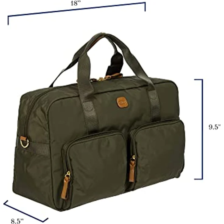 Bric's X-Travel Weekender Reisetasche, 45 cm, 100% Nylon, olivgrün – Bild 2