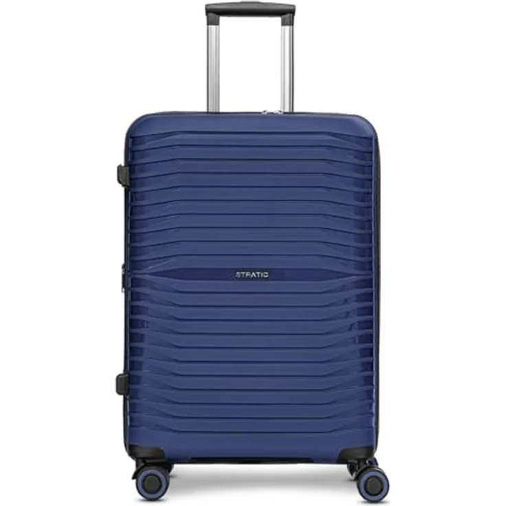 Stratic Hartschalen-Trolley Shine, 4 Rollen, robuster Polypropylen-Koffer mit Dehnfalte und TSA-Schloss – Bild 7
