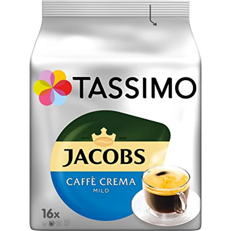 Tassimo Jacobs Caffè Crema Mild, Kaffee, Kaffeekapsel, gemahlener Röstkaffee, 5er Pack, 5 x 16 T-Discs – Bild 4