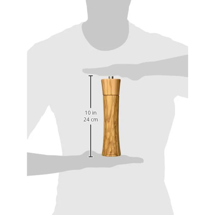 Zassenhaus Salzmühle Frankfurt 24 cm, Olivenholz mit stufenlos verstellbarem Hochleistungs-Keramikmahlwerk, befüllt – Bild 4