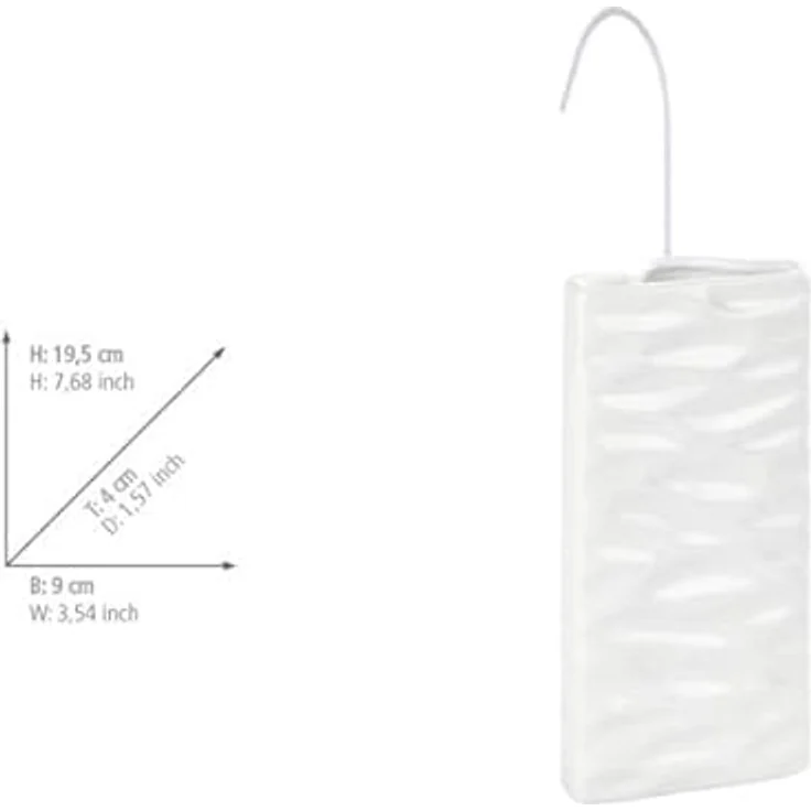 Luftbefeuchter 19 cm Keramik weiß 2-teilig – Bild 6
