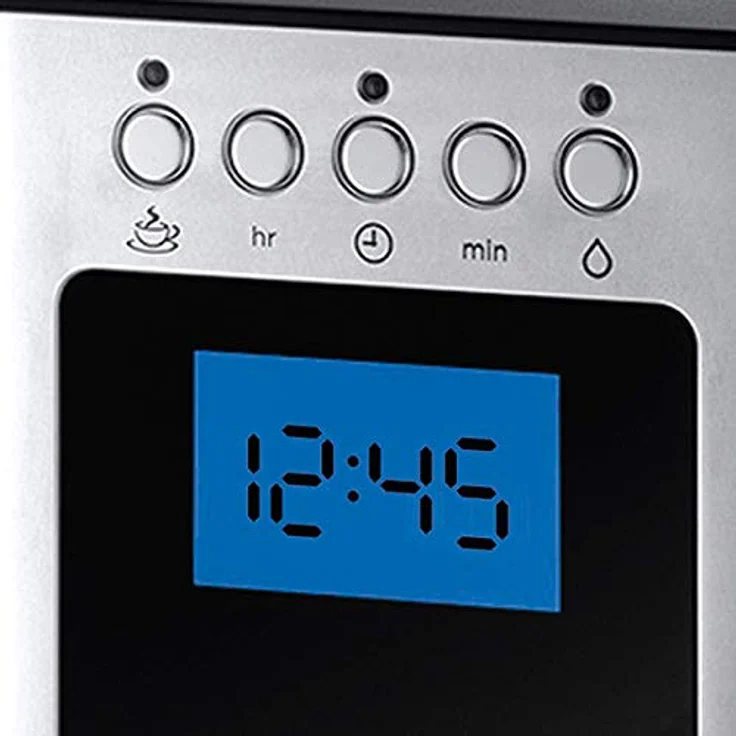 Russell Hobbs Digitale Kaffeemaschine Elegance Edelstahl, Timer-Funktion, bis 10 Tassen, 1,25l Glaskanne, 1600W, Schnellheizsystem, Warmhalteplatte, Abschaltautomatik, Filterkaffeemaschine 23370-56 – Bild 2