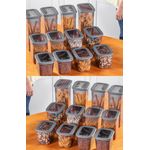 Hermia Concept, Alesta- FRM1179 Vorratsdosen, Anthrazit, 100% Plastik