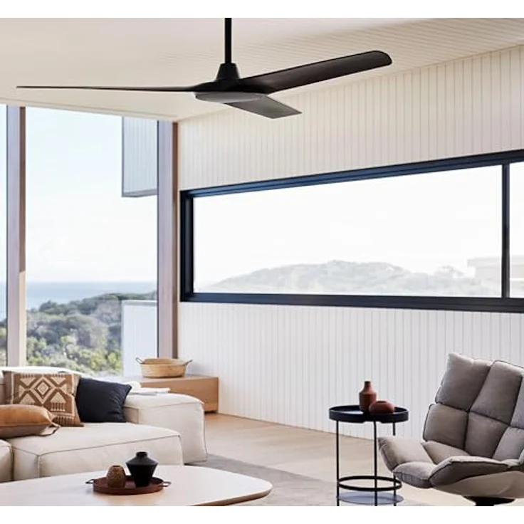 Lucci air Deckenventilator Outdoor DC Abyss Schwarz 142 cm, mit Timer und Fernbedienung – Bild 4