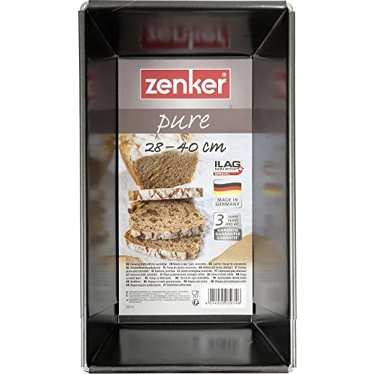 Zenker Universal-Brotbackform ausziehbar 28-40 cm aus der Serie ''Pure'', Königskuchenform mit Antihaftbeschichtung, hochwertige Backform (Farbe: schwarz), Menge: 1 Stück – Bild 3
