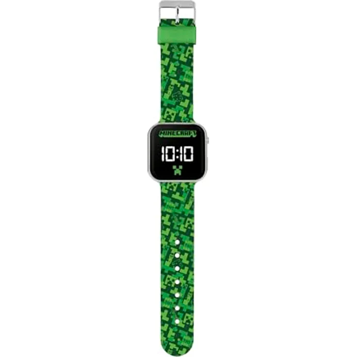 Minecraft Lässige Uhr MIN4273, Digitaluhr mit bedrucktem Armband und LED-Anzeige – Bild 2
