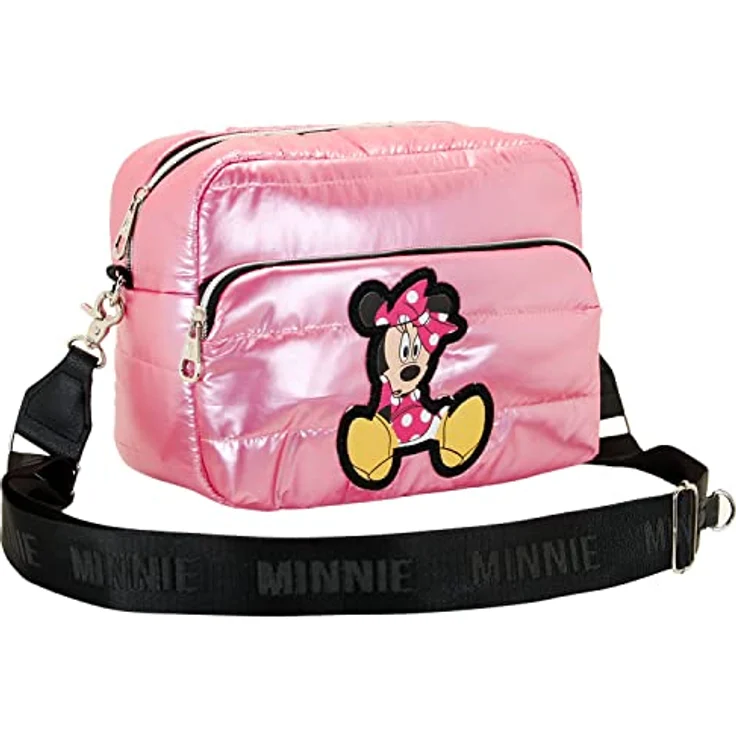Karactermania Umhängetasche Disney Minnie Maus, rosa Schultertasche mit verstellbarem Schulterriemen und gepolstertem Innenleben – Bild 4