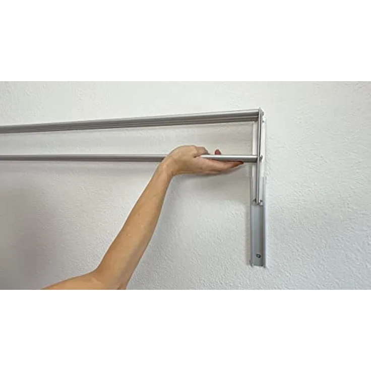 DRY-SMART Wäscheständer InOut, Rostfreies Aluminium für drinnen und draußen, ausziehbar, eloxiertes rostfreies Aluminium, 8 m Trockenlänge – Bild 4