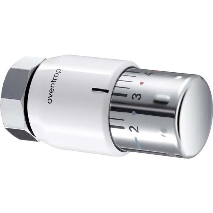 Oventrop Thermostat Uni SH, Heizgerät mit Flüssig-Fühler und Einstellhilfe für Sehbehinderte, weiß