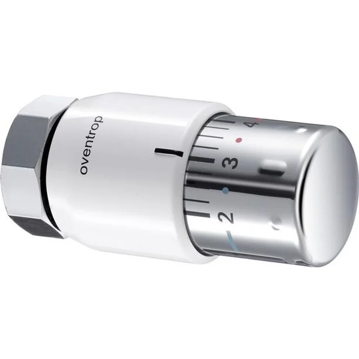 Oventrop Thermostat Uni SH, Heizgerät mit Flüssig-Fühler und Einstellhilfe für Sehbehinderte, weiß