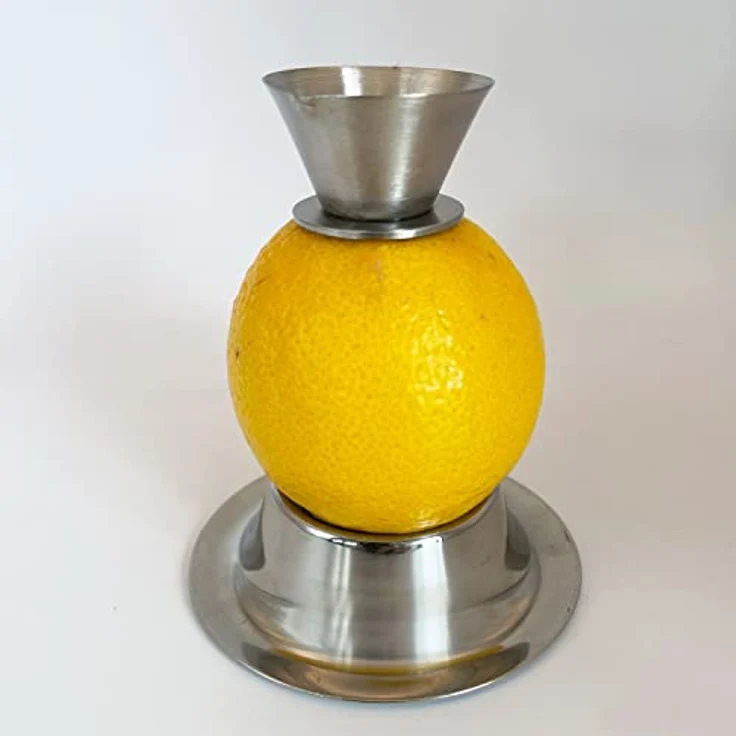 Westmark Set: 1 Zitronenausgießer/Mini-Entsafter + 1 Ständer/Halterung, Rostfreier Edelstahl, Silber, 629822E6 – Bild 5