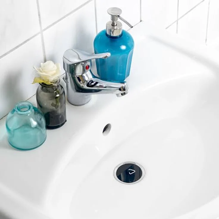 Universal Stöpsel für Spülen, Waschbecken, Duschen und Waschtische, Ø 44 mm - 42 mm Oberseite auf Unterseite, 2er Set, schwarz, Gummi, Ablauf Stopfen – Bild 7